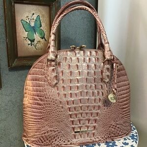 Brahmin Georgina Pink Icing Melbourne Domed Satchel